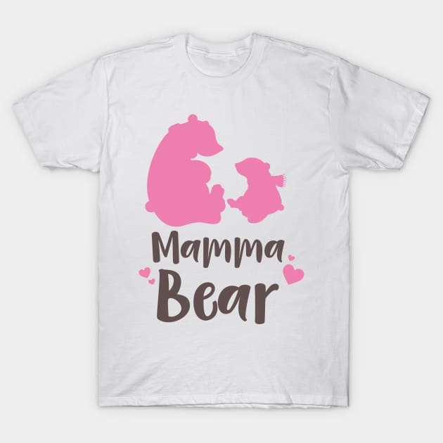 Mama Bear, Bear Cub, Cute Bear, Little Bear, Heart T-Shirt by Jelena Dunčević